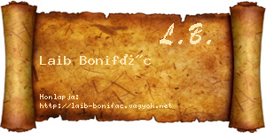 Laib Bonifác névjegykártya